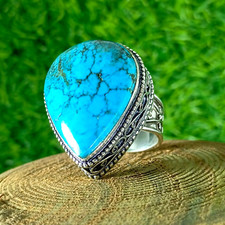 Turquoise Ring 925 Sterling Silver Ring Handmade Gemstone Ring Women's Ring