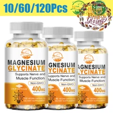 Magnesium Glycinate 400mg With Vitamin D3 Sleep Support, Stress & Anxiety Relief