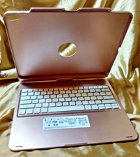 Tablet Wireless Keyboard Folio Case Recharge Backlight for 12" tablet Rose Golda