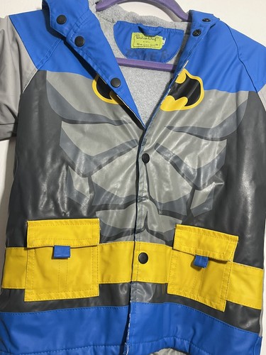 Western Chief Boys Batman Hooded Rain Jacket - Lined - Size 4T - Picture 2 of 15