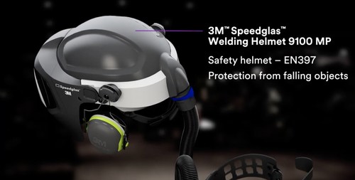 Casco de seguridad de soldadura por aire 3M Speedglas 9100xxi MP abatible, respirador ADFLO PAPR - Imagen 5 de 12
