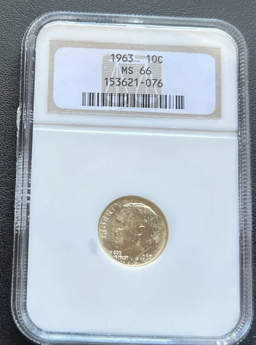 1963 10C Roosevelt Dime NGC MS 66
