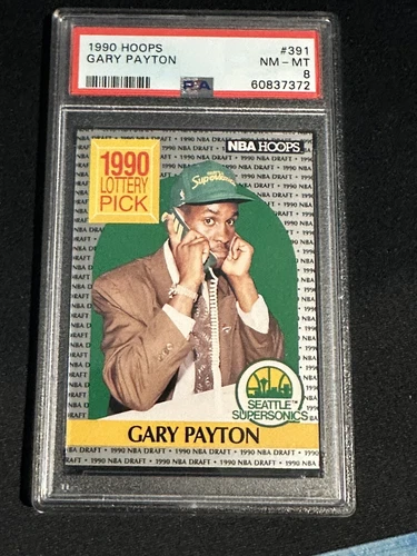 1990 Hoops RC Gary Payton #391 Seattle Super SONICS PSA 8 HOF