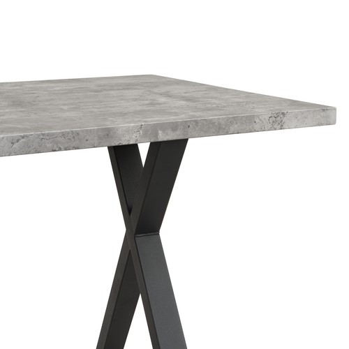 Esstisch Küchentisch Speisetisch Esszimmertisch 140x80 cm Metall Gestell Grau - Bild 8 von 10