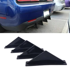 Rear Bumper Diffuser Shark Fins Spoiler Lip Splitter For Honda Accord