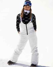 Roxy X8107 Womens White Rowley X Roxy Insulated Bib Pants Size M