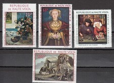 TIMBRE STAMP 4 HAUTE VOLTA Y&T#49-52 ART PEINTURE NEUF**/MNH-MINT 1968~E44