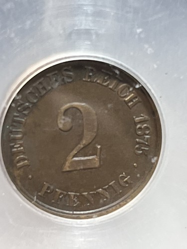 1875 - A Germany Empire 2 Pfennig Copper Coin Certified & Graded By ICG AU 50 - 第 11/11 張圖片