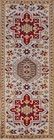 Heriz Serapi Indian Hand-Knotted Runner Rug Wool for Hallway 3x8 ft