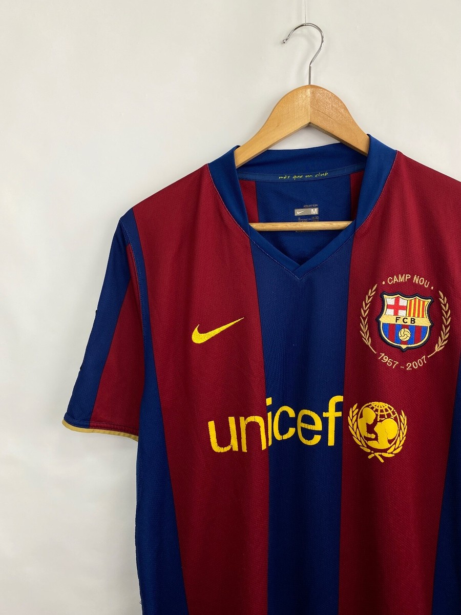 Vintage 2007 F. C. Barcelona Nike Soccer Jersey T-Shirt Rare size