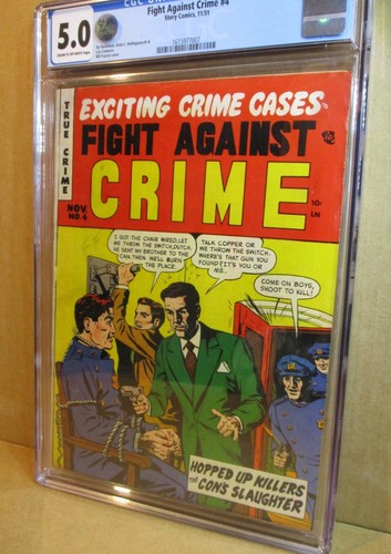 Fight Against Crime 4 CGC 5.0 TOP GRADE! Drug Iss. Hopped Up Killers 1951 BlkCat - Picture 7 of 9