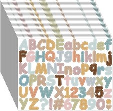 Seajan 30 Sheets 2010 Pcs Colorful Alphabet Letter Stickers 1 Inch Self Adhesive