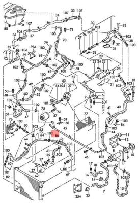 VW PHAETON 3D1 3D2 3D3 COOLANT HOSE WITH COOLANT REGULATOR 3D0122063CA
