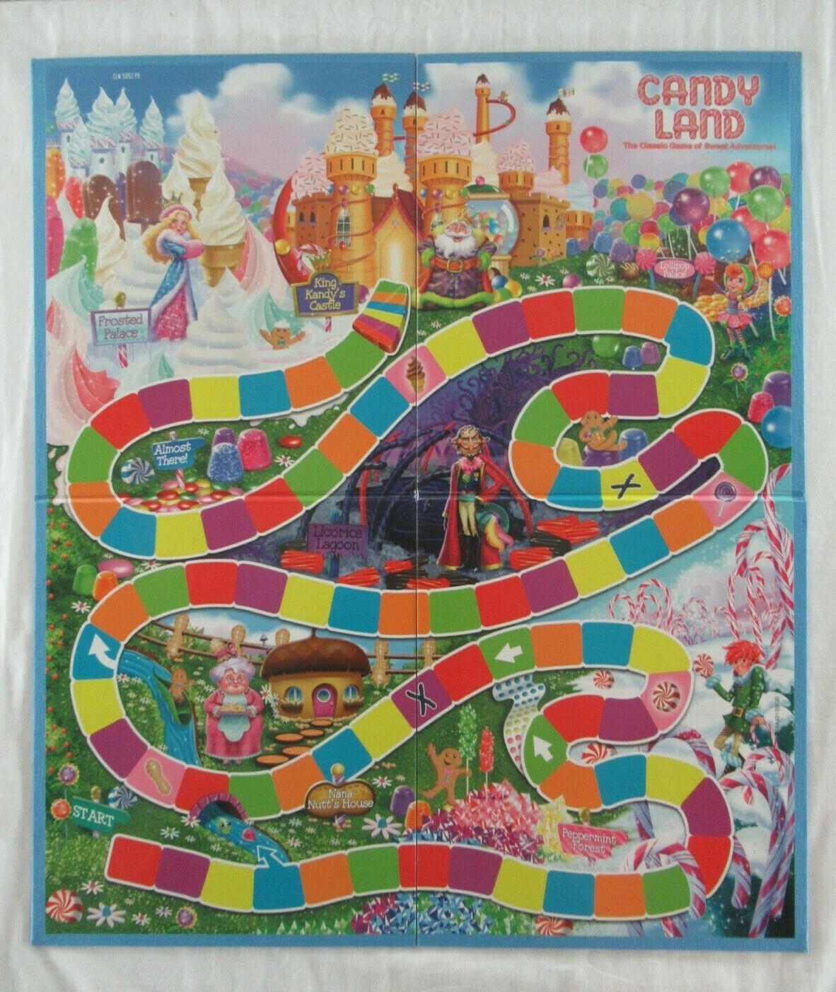 Candy Land Board Game Replacement Parts Lot Game Board + 43 Cards