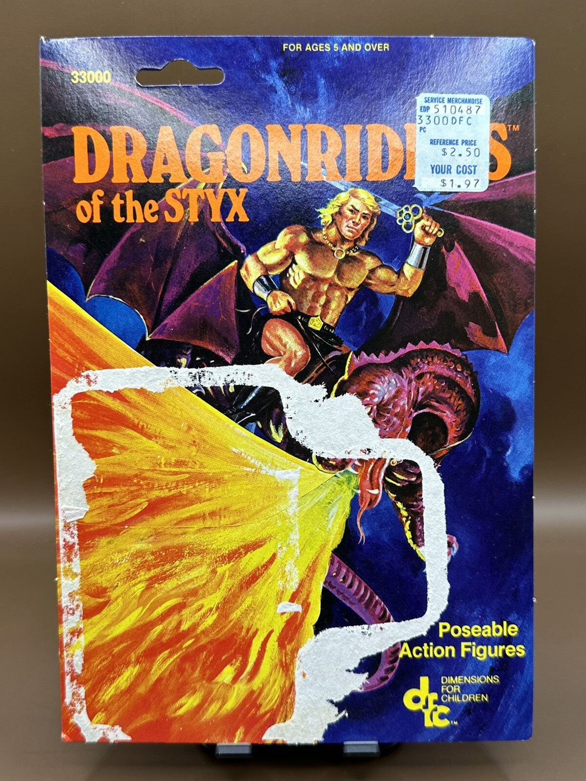 Dragonriders of the Styx CARD BACK ONLY - Action Figure Card DFC toys 1983 itm02