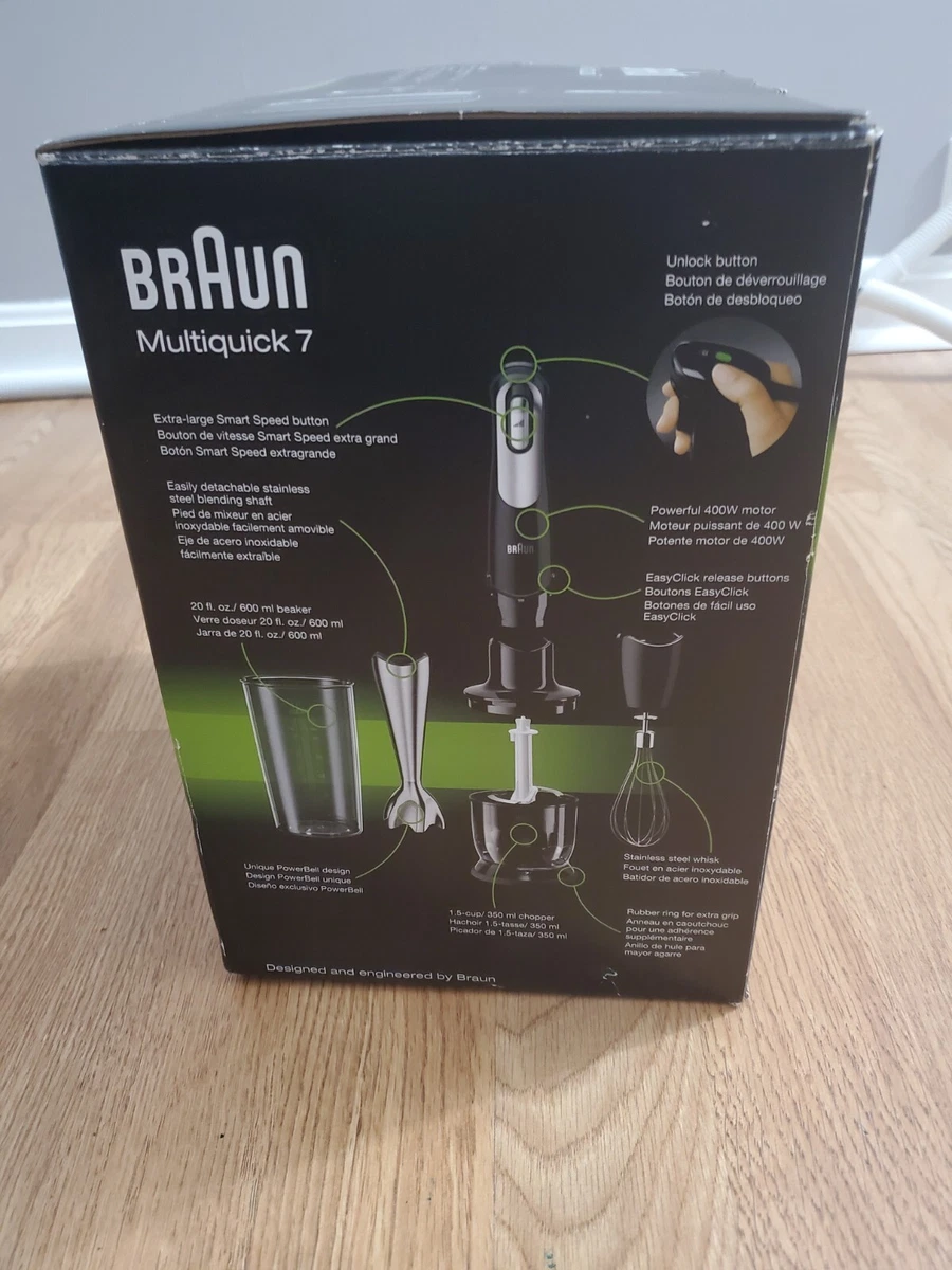 Braun MultiQuick 7 Smart-Speed Hand Blender with 1.5-Cup Chopper 