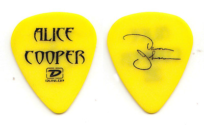 Alice Cooper Damon Johnson Signature Gelbes Plektrum 2006 Dirty Diamonds Tour