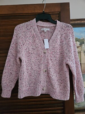 Loft woman s  cardigan front buttons top size S ( 78% cotton) brand new
