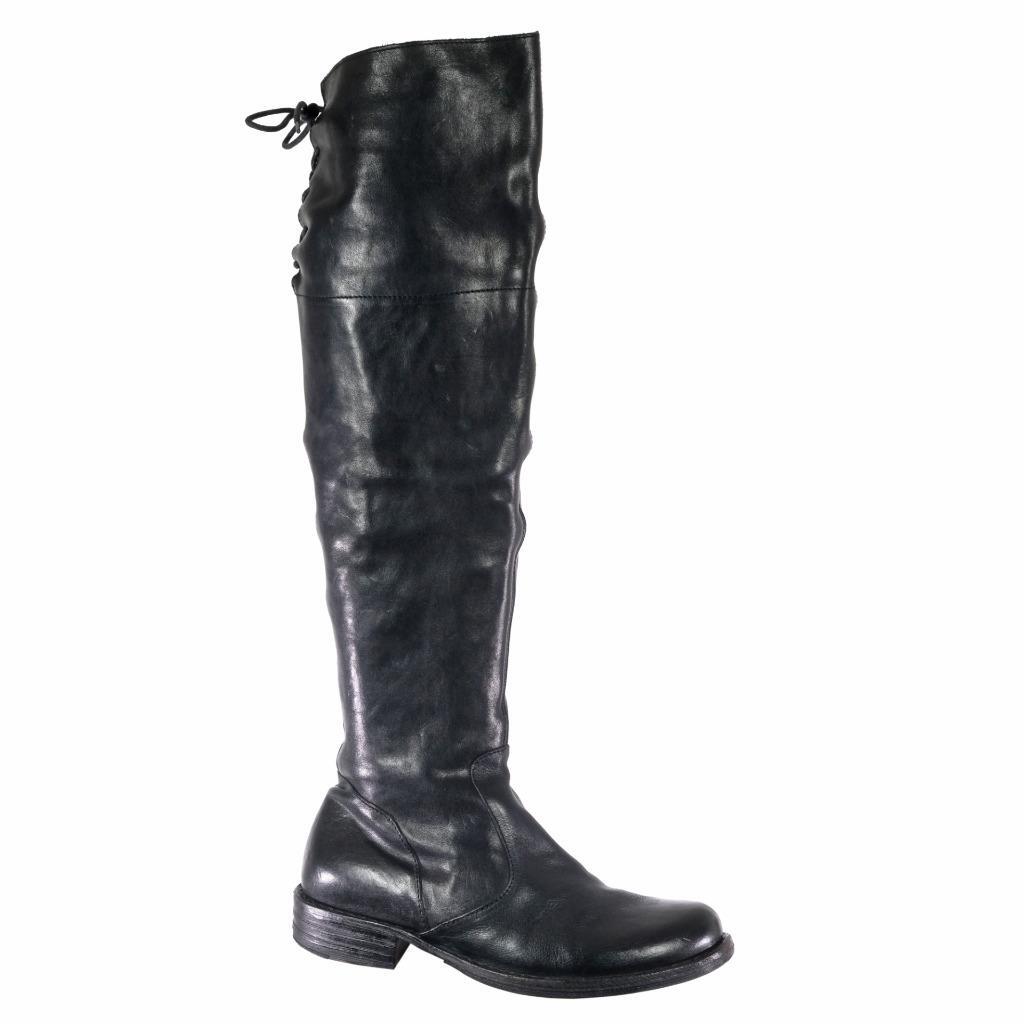 FIORENTINI + BAKER Knee-High Boots Black Sz. 37 EU 7 US Leather