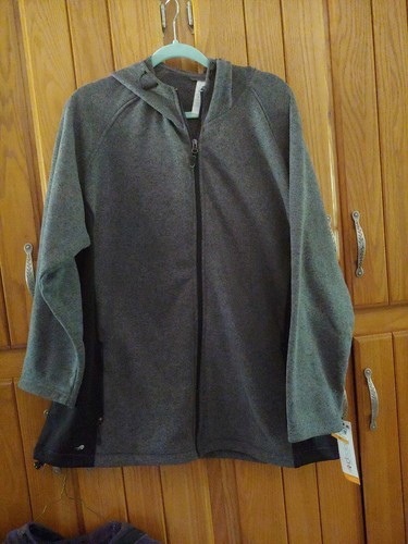 Neu mit Etikett Damen Fleece Reißverschluss Ideology Hoodie. Anthrazit meliert, dunkelgrau 3X.