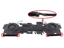 DELL ALIENWARE M17 R5 AMD LAPTOP CPU GPU HEATSINK FAN ASSEMBLY KDKNW DAMAGES 