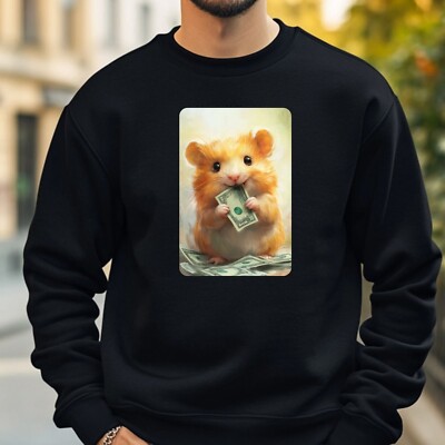Hamster mit Geld Sweatshirt Kuschelig und Perfekt für jeden Anlass S bis 4XL