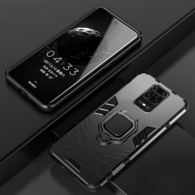 For Xiaomi Redmi Note 9 Pro 9S Case,Armor Rugged Magnetic Ring Holder Hard Cover