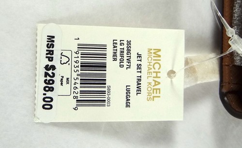 MICHAEL KORS JET SET TRAVEL MK Signature Leather BIG TRIFOLD WALLET - Imagen 47 de 69