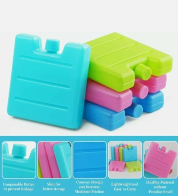 3pk Small Mini Freezer Blocks Ice Packs For Picnic Cooler Bags