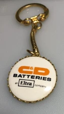 C&D Batteries Industrial Electronics Battery Vintage Keychain