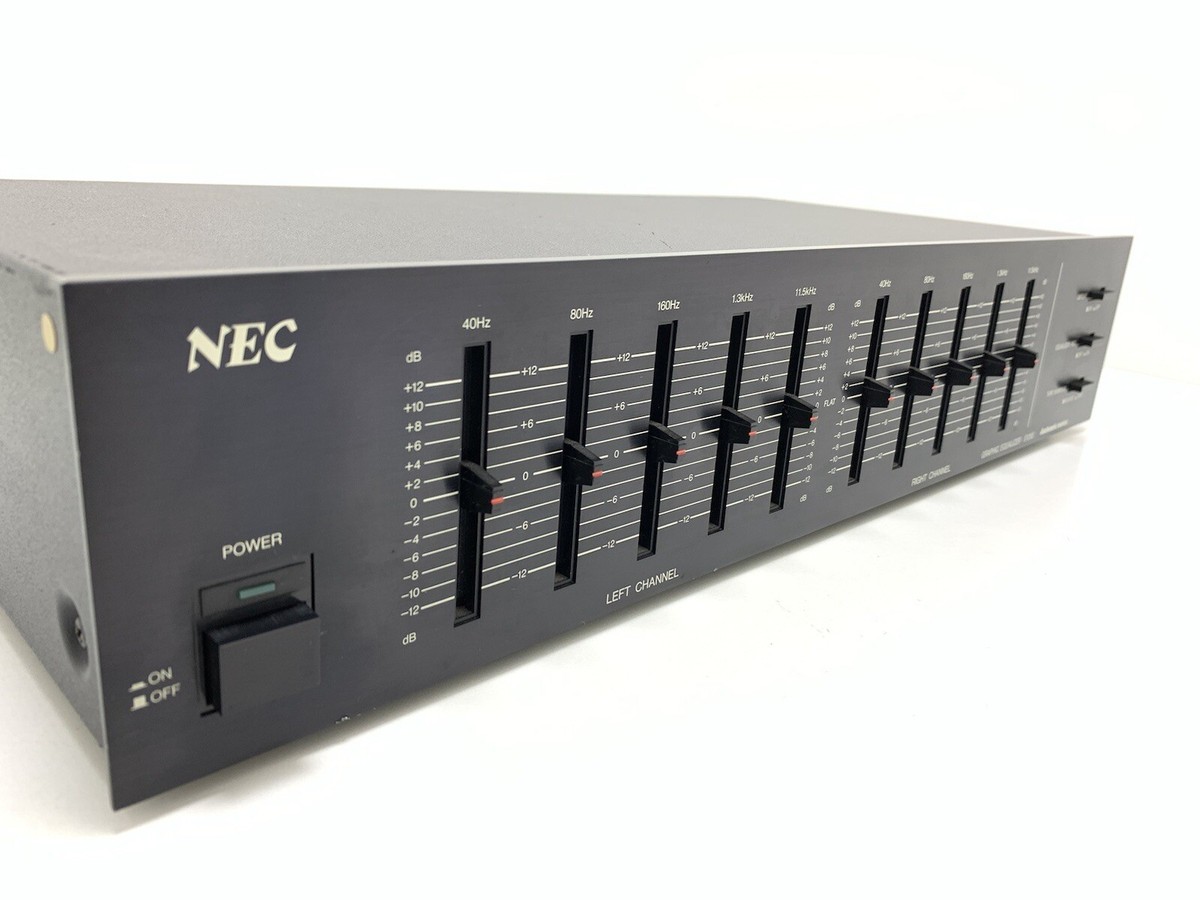 NEC E105E Stereo Graphic Equalizer 5 Bands Vintage DIN