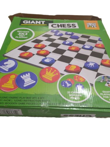 GIANT PARTY CHESS CHECKERS Indoor/Outdoor Tailgate Yard Game Open Box - Picture 1 of 2