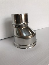 CANNA FUMARIA RIDUZIONE / MAGGIORAZIONE ECCENTRICA ACCIAIO INOX VARI DIAMETRI