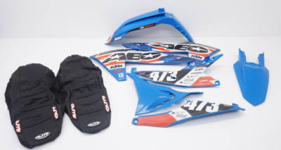 2024 KTM 250 SX-F Plastic Kit AEO Plastics Shrouds Side Panels