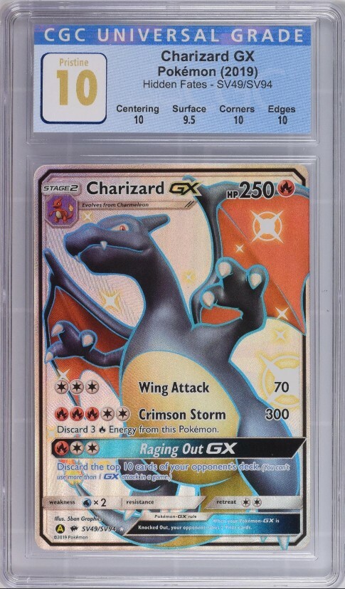 CGC PRISTINE 10 Shiny CHARIZARD GX Hidden Fates SV49/SV94 | eBay CGC PRISTINE 10 Shiny CHARIZARD GX Hidden Fates SV49/SV94 | eBay