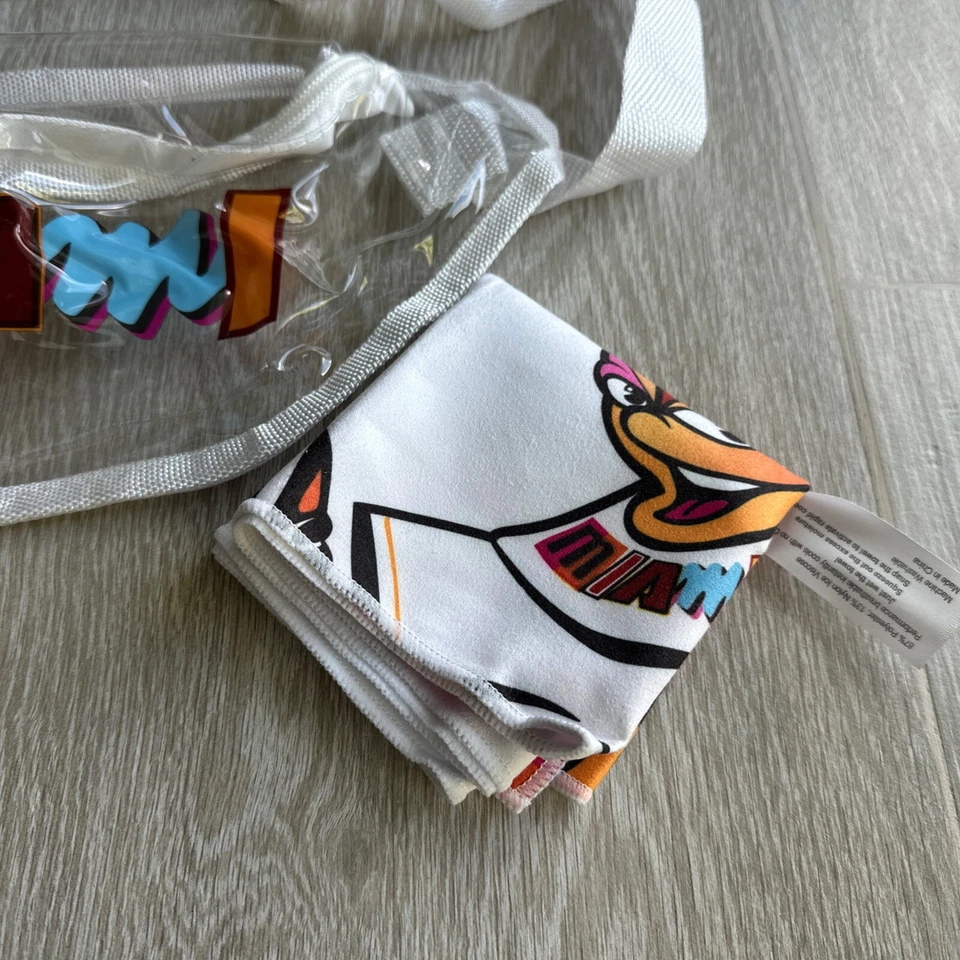 New Miami Heat Logo Mashup Clear Fanny Pack Towel And Keychain  - Image 4 of 4