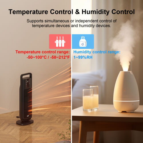 KT100pro Thermostat Hygrostat Socket Digital Temperature Control Humidity Socket - Picture 4 of 10