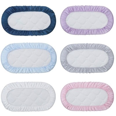 Satin Fitted Crib Sheet Matratzenbezug Elastische Wiege Korb Spannbettlaken