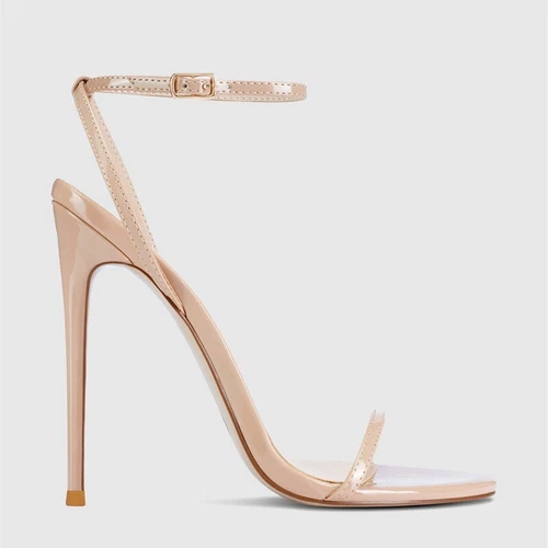 Sexy Damen-Sandalen Knöchelriemen hoher Absatz offene Zehenpartie eleganter Absatz Party - Bild 24 von 27