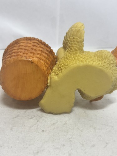Resin Duckling And Basket Good Condition 14cm Long - Picture 4 of 4