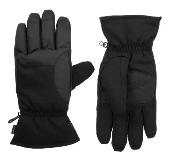 Isotoner Signature Men's Stretch smarTouch Gloves Black Size Large