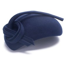 Black Teardrop Women Felt Fascinator Tam Beret Casque Cocktail Hat A572 Navy ...