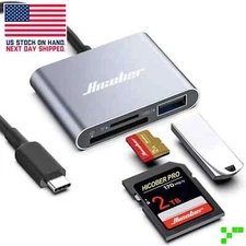 For Apple iPhone 15 Pro Max Plus USB Stick SD TF Card Reader Type C OTG Adapter