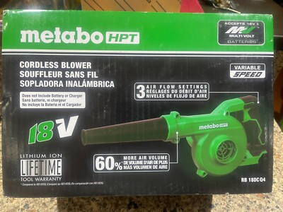 NEW! Metabo HPT 18V MultiVolt Li-Ion Cordless Compact Blower(Tool Only)RB18DCQ4M