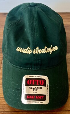 Otto Audio Strategies Relaxed Fit Adjustable Dad Hat Cap Golf Green Yellow