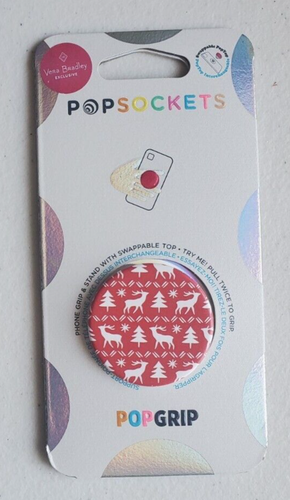 PopSocket PopGrip Reindeer Intarsia Vera Bradley Exclusive Design(New & Sealed)  - Afbeelding 1 van 5