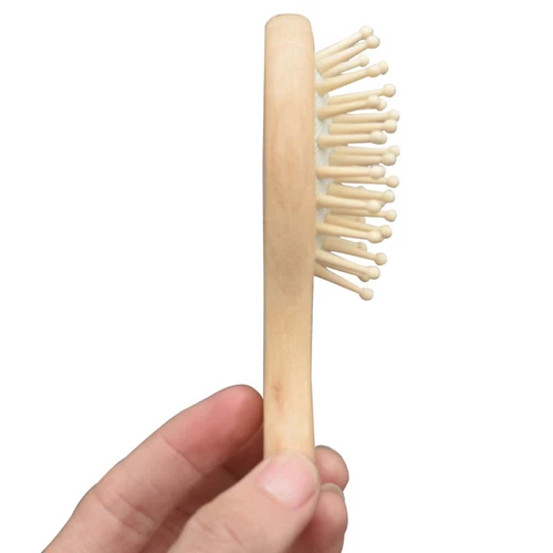 Cepillo de viaje de bambú natural cepillo para peinar peine pequeño portátil - Imagen 10 de 11