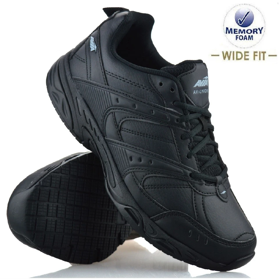 MENS NON SLIP MEMORY FOAM WIDE FIT WALKING RUNNING SPORTS LACE UP TRAINERS SHOES - Image 1 of 1