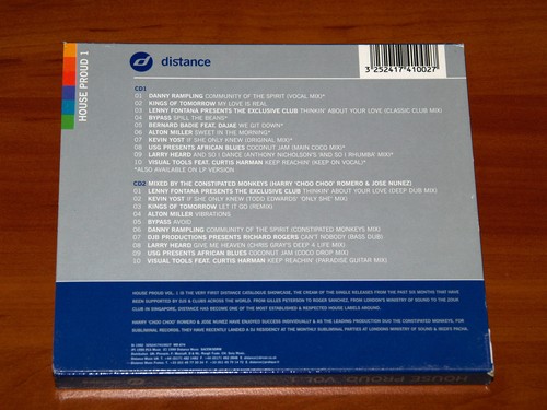 HOUSE PROUD 1+2 DISTANCE CD INDEPENDENT LOUIE VEGA LARY HEARD DANNY KRIVIT Lot - Imagen 3 de 7