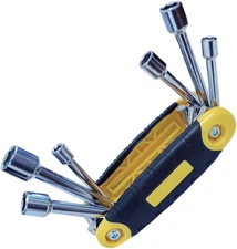 Folding Nut Driver,6 in 1 Portable Hex Nut Driver Set Metric,5Mm 6Mm 8Mm 9Mm 10M